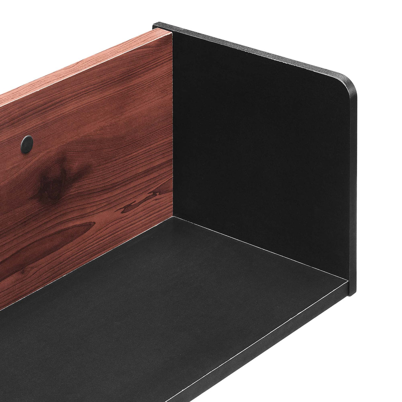 Elevare Floating Shelf, Black & Cherry Walnut