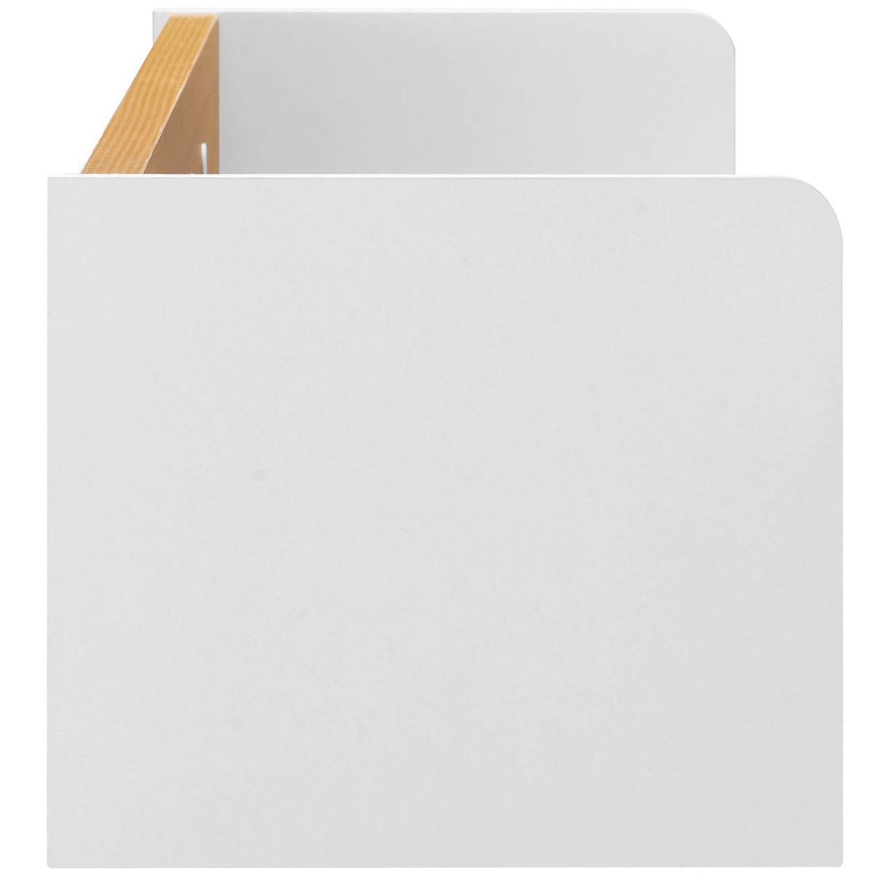 Elevare Floating Shelf, White & Natural Wood