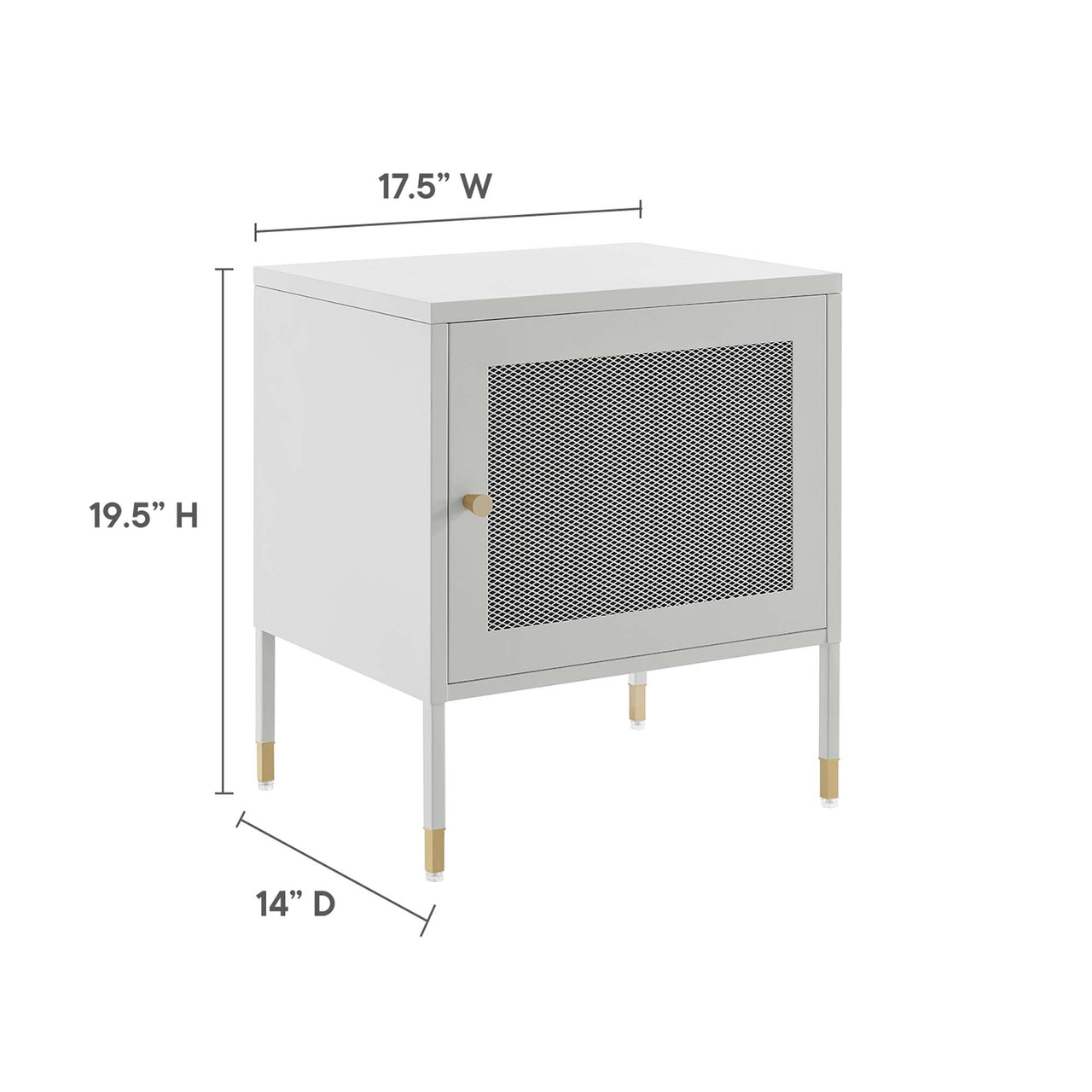 Merrick Nightstand, Light Gray
