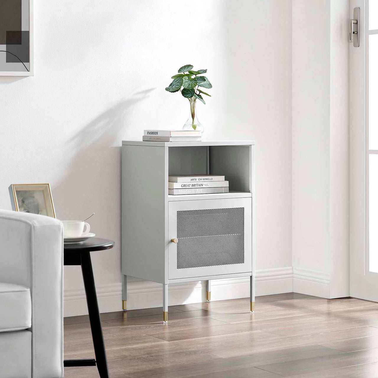 Merrick Side Table, Light Gray