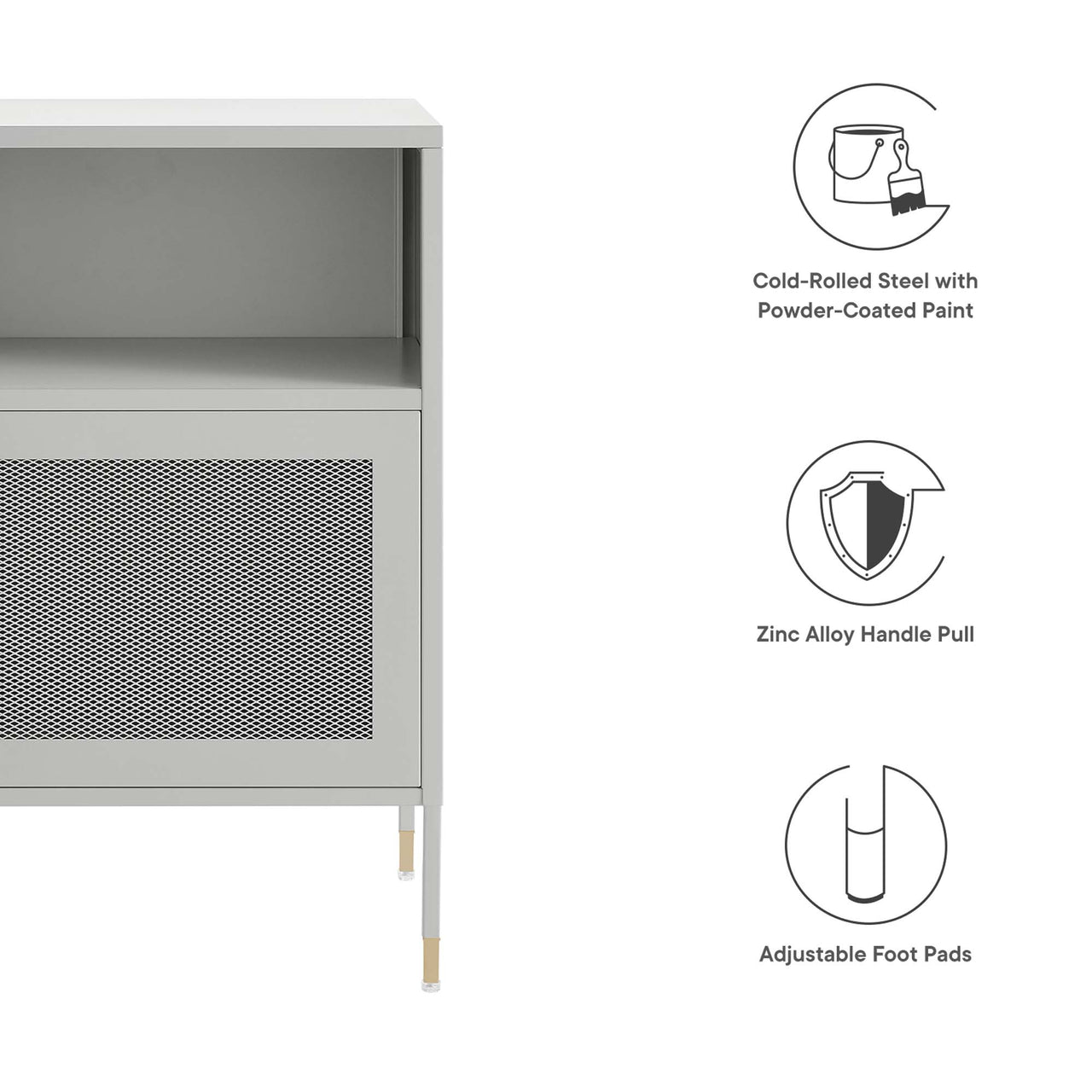 Merrick Side Table, Light Gray