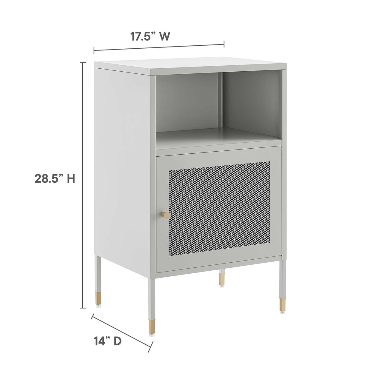 Merrick Side Table, Light Gray