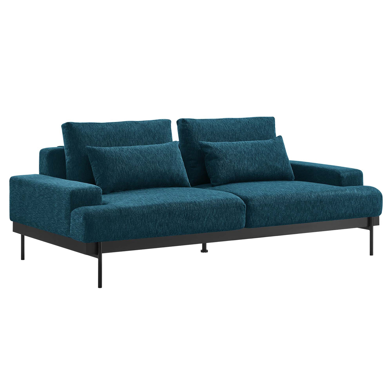 Echelon Luxe Fabric Sofa, Azure