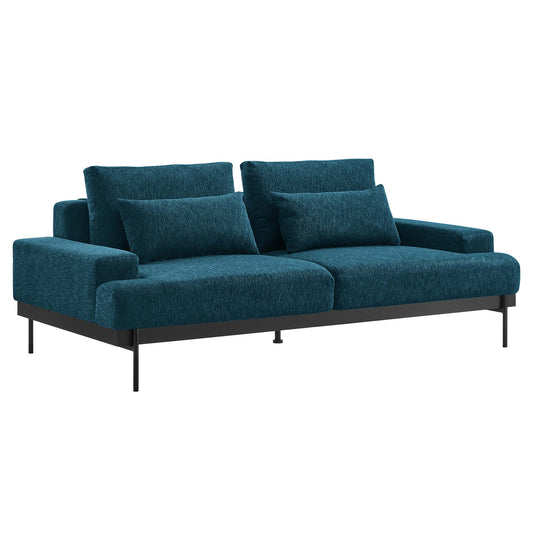 Echelon Luxe Fabric Sofa, Azure