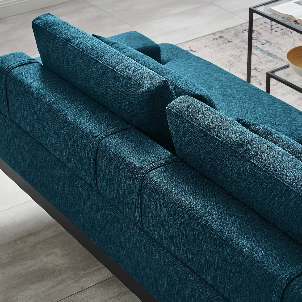 Echelon Luxe Fabric Sofa, Azure