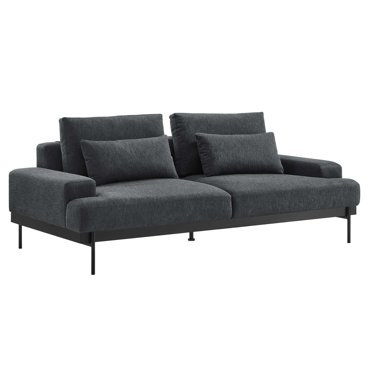 Echelon Luxe Fabric Sofa, Charcoal