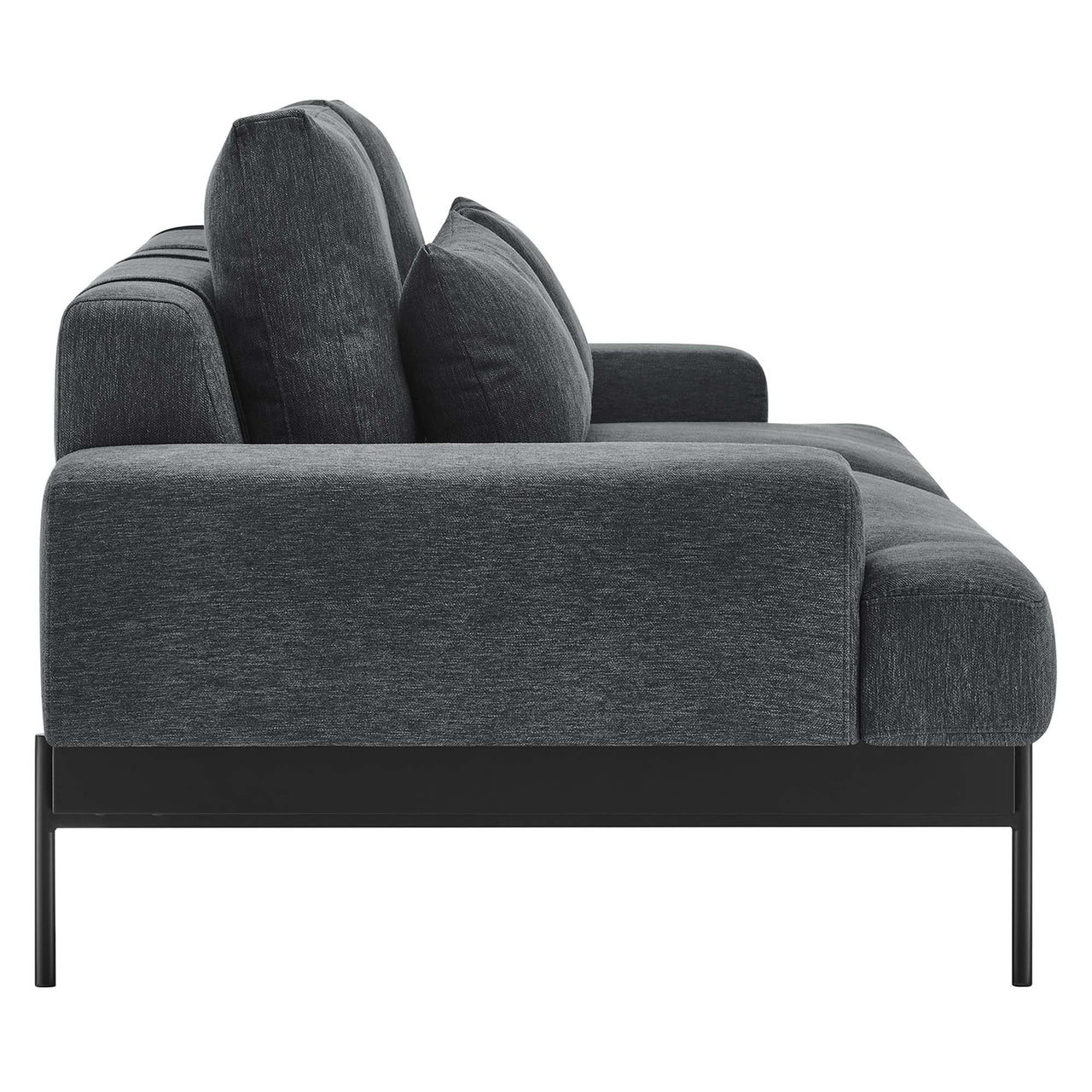 Echelon Luxe Fabric Sofa, Charcoal