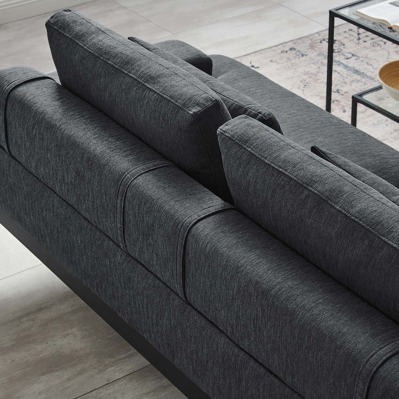 Echelon Luxe Fabric Sofa, Charcoal