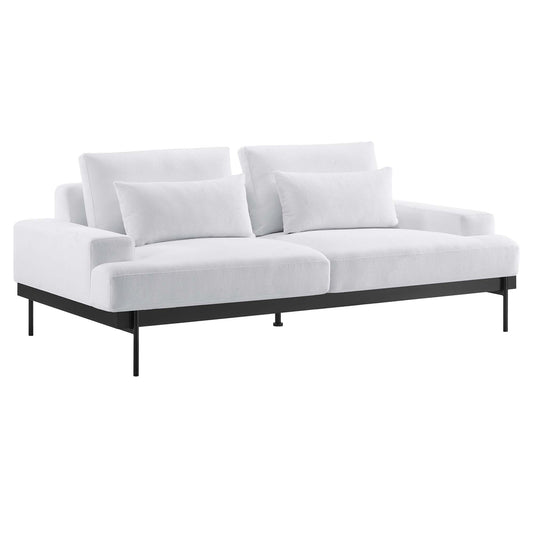 Echelon Luxe Fabric Sofa, White