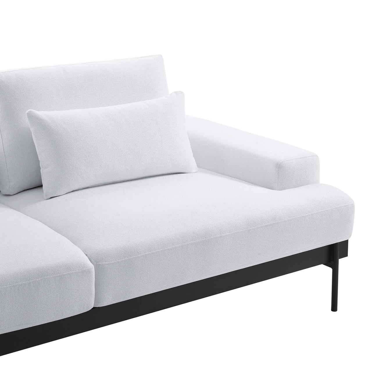 Echelon Luxe Fabric Sofa, White