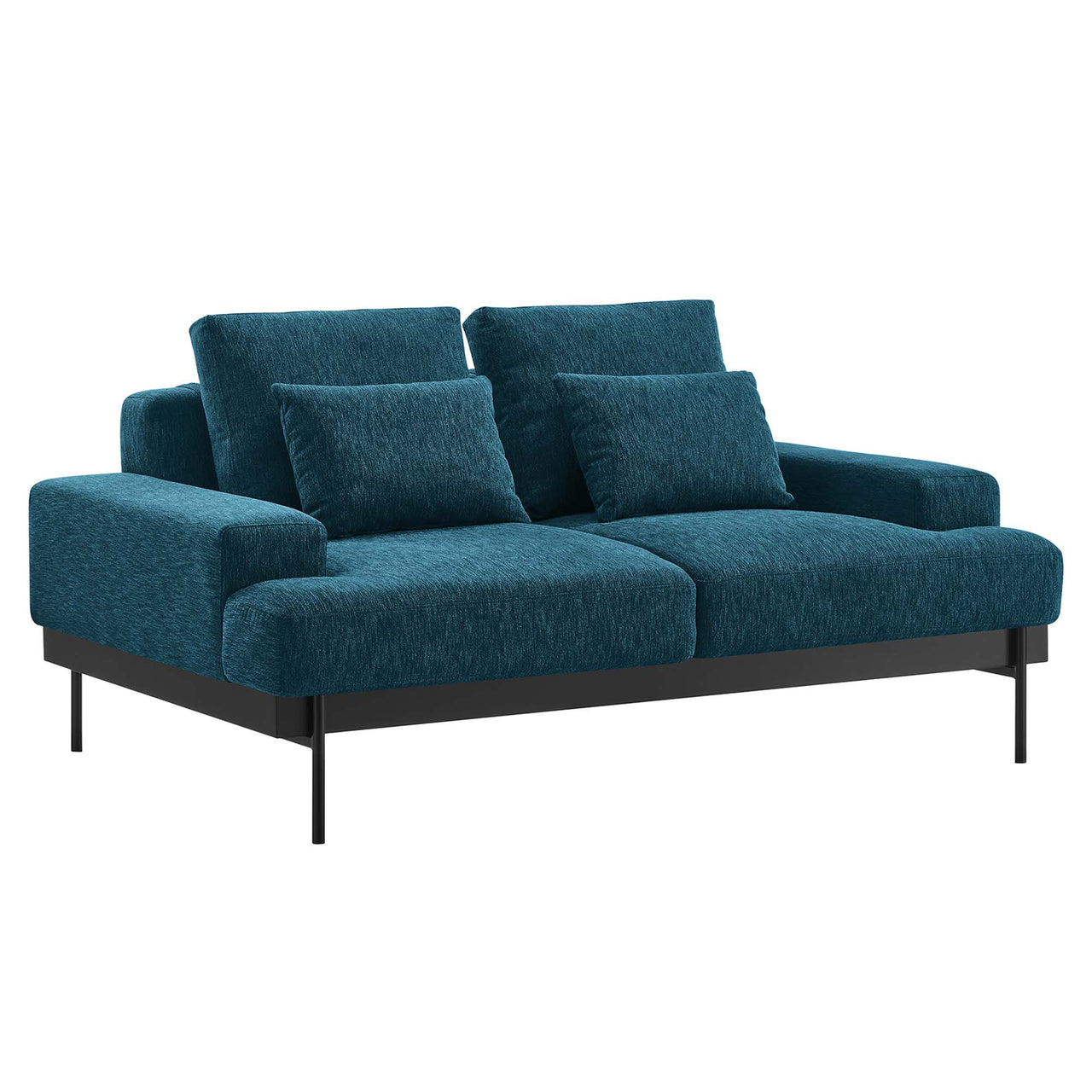 Echelon Luxe Fabric Loveseat, Azure