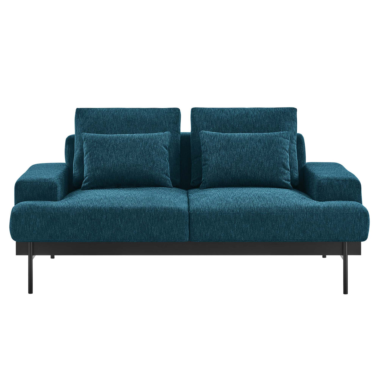 Echelon Luxe Fabric Loveseat, Azure