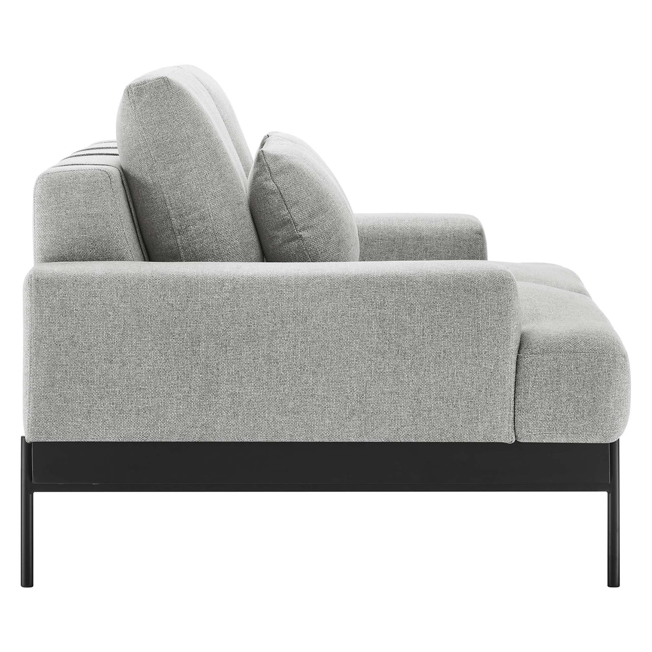 Echelon Luxe Fabric Loveseat, Light Gray