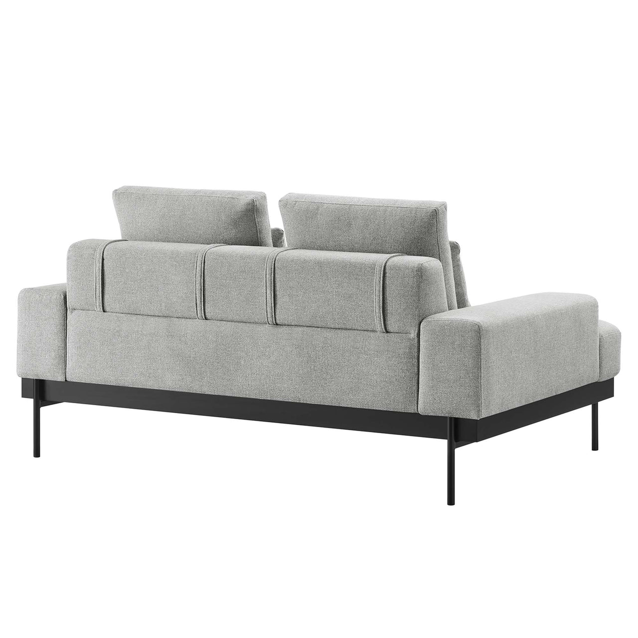 Echelon Luxe Fabric Loveseat, Light Gray