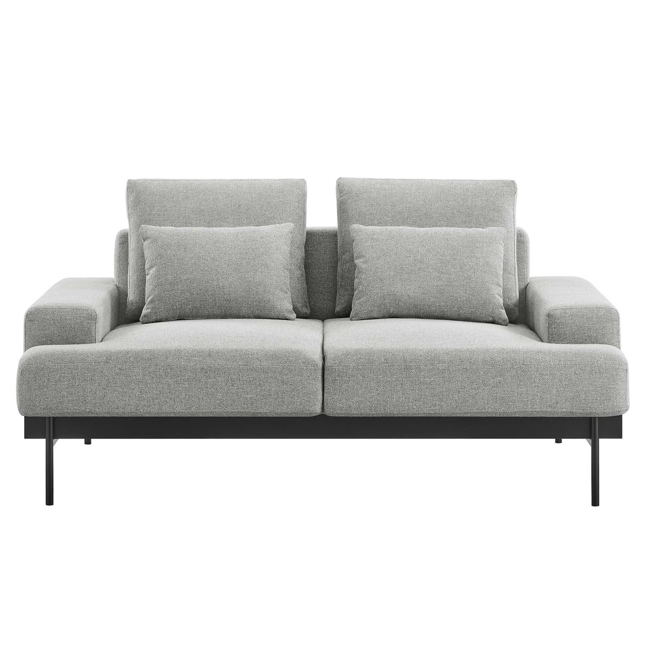 Echelon Luxe Fabric Loveseat, Light Gray