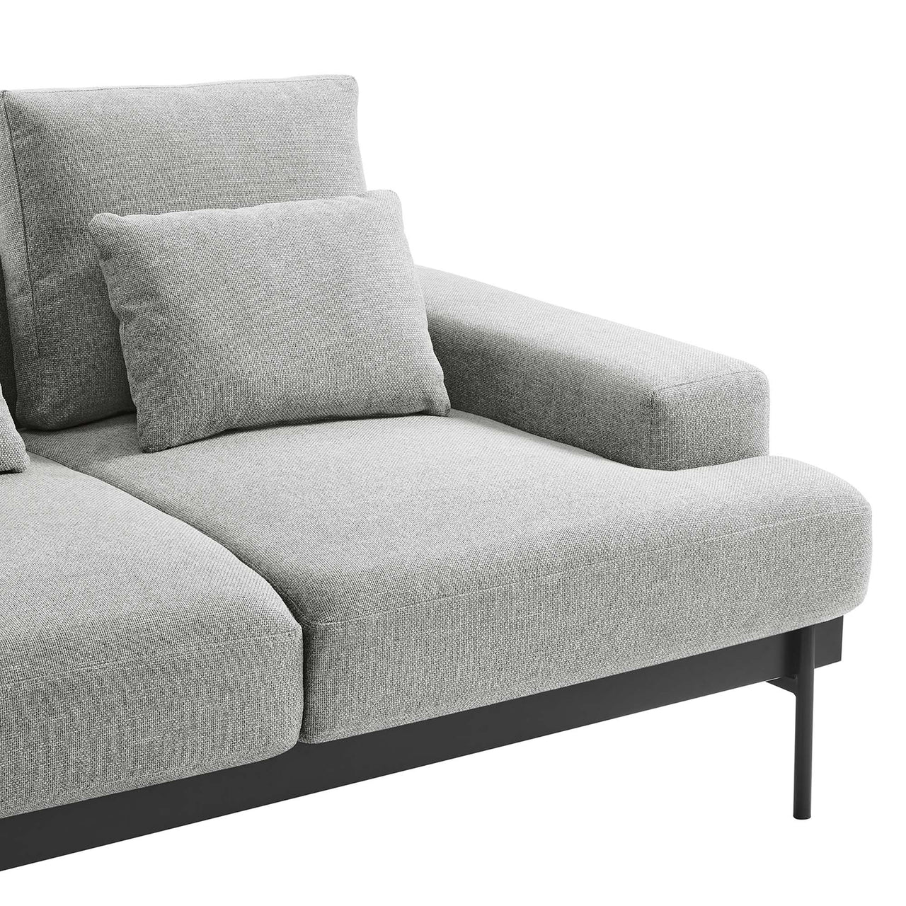 Echelon Luxe Fabric Loveseat, Light Gray