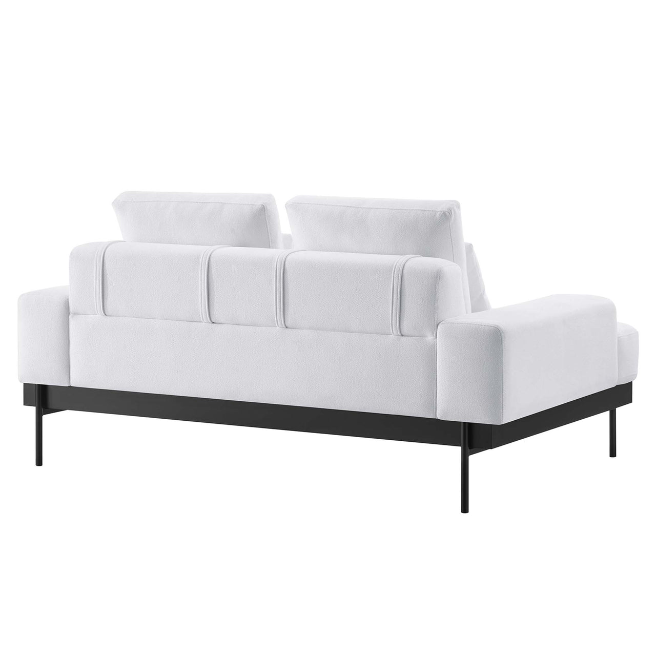 Echelon Luxe Fabric Loveseat, White