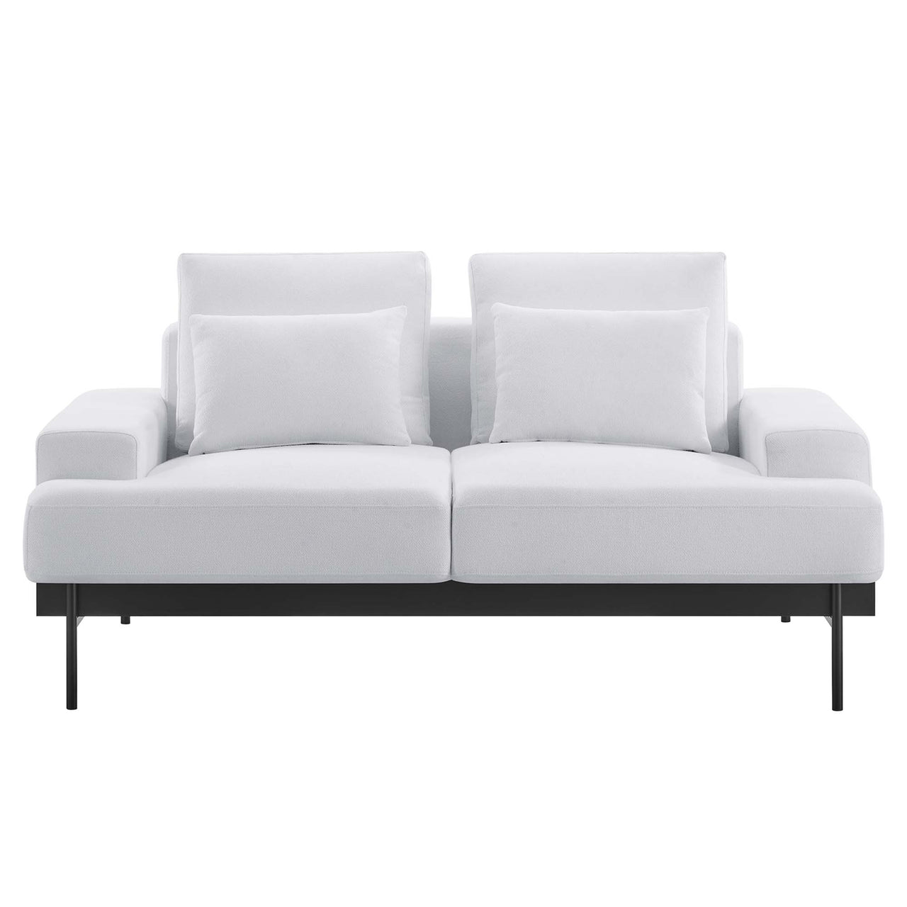 Echelon Luxe Fabric Loveseat, White