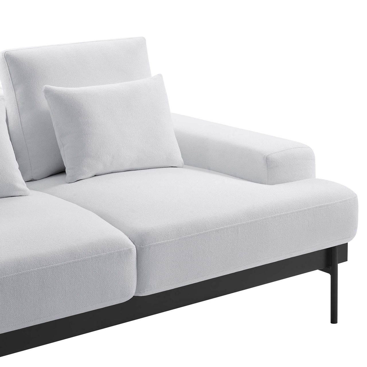Echelon Luxe Fabric Loveseat, White