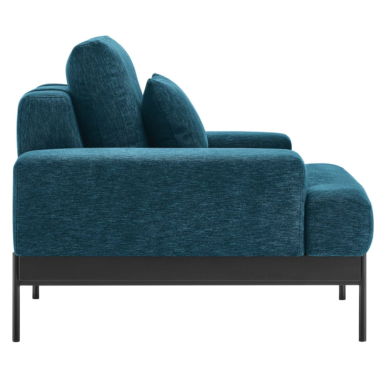 Echelon Luxe Fabric Armchair, Azure