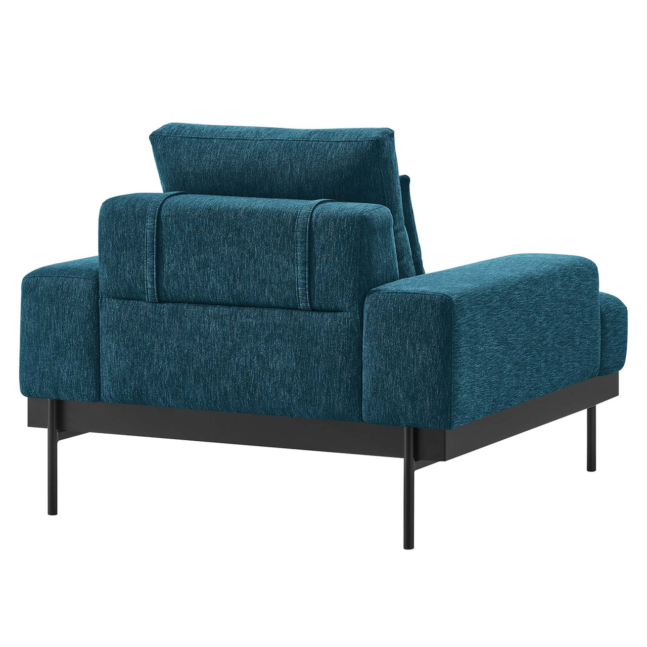 Echelon Luxe Fabric Armchair, Azure