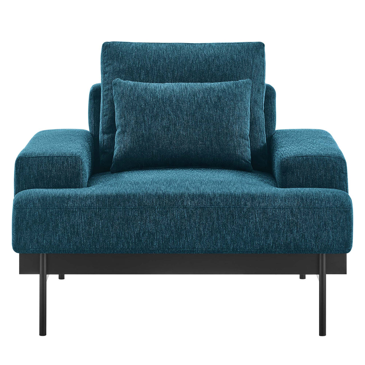 Echelon Luxe Fabric Armchair, Azure