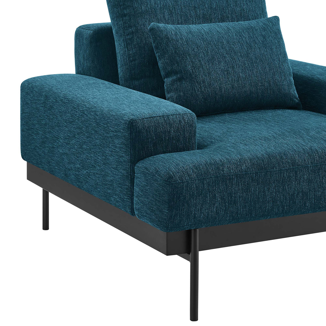 Echelon Luxe Fabric Armchair, Azure