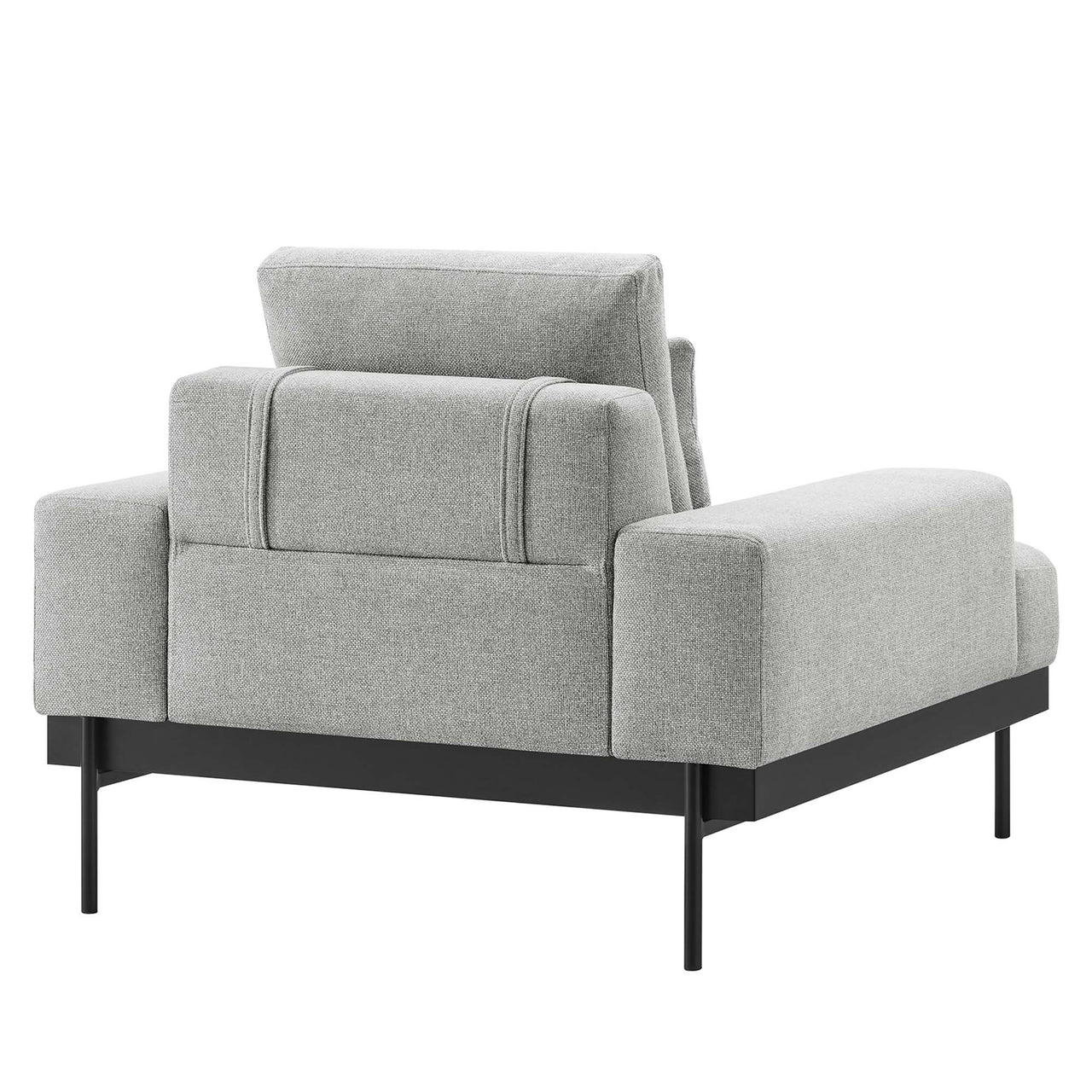 Echelon Luxe Fabric Armchair, Light Gray