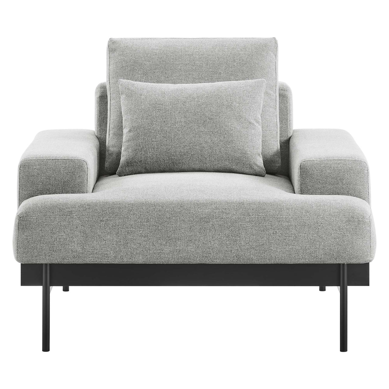 Echelon Luxe Fabric Armchair, Light Gray