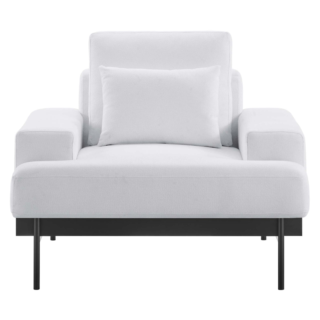 Echelon Luxe Fabric Armchair, White