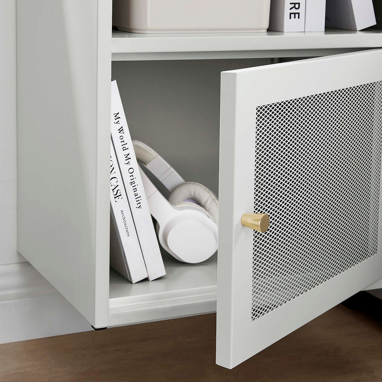 Merrick Floating Nightstand, Light Gray