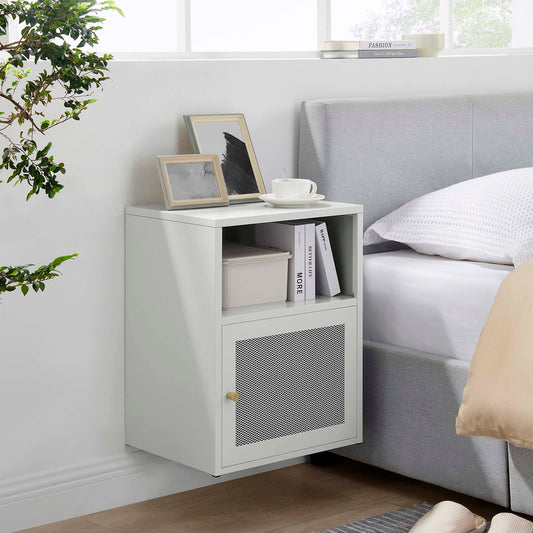 Merrick Floating Nightstand, Light Gray