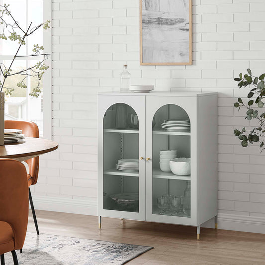 Monave Display Cabinet, Light Gray