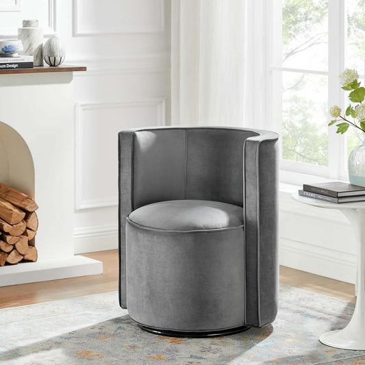 Darsa Swivel Lounge Chair, Gray