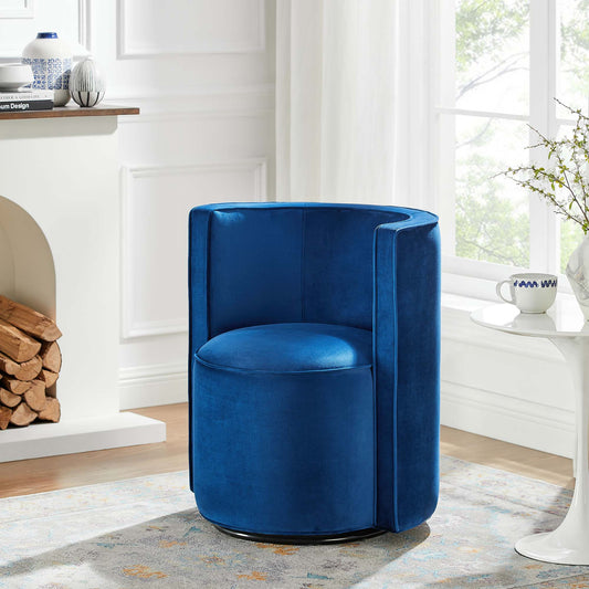 Darsa Swivel Lounge Chair, Navy