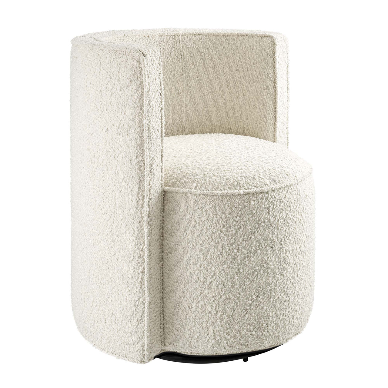 Darsa Swivel Lounge Chair, Ivory