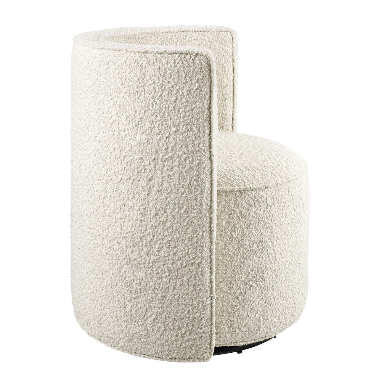 Darsa Swivel Lounge Chair, Ivory