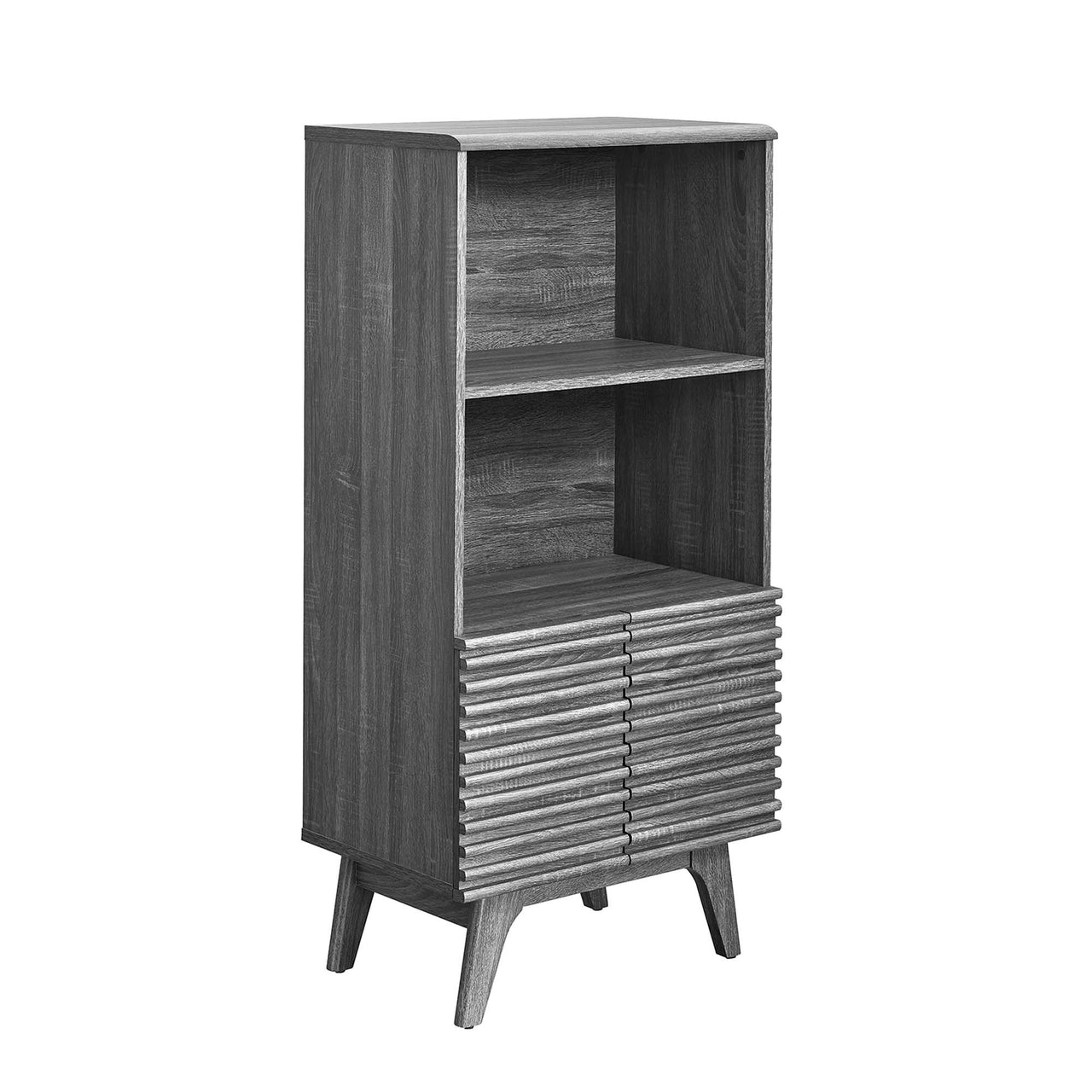 Ventra Display Cabinet Bookshelf, Charcoal