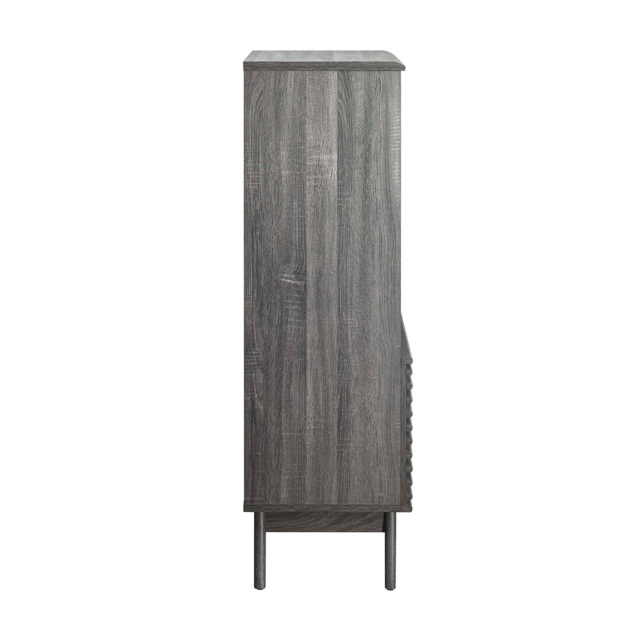 Ventra Display Cabinet Bookshelf, Charcoal