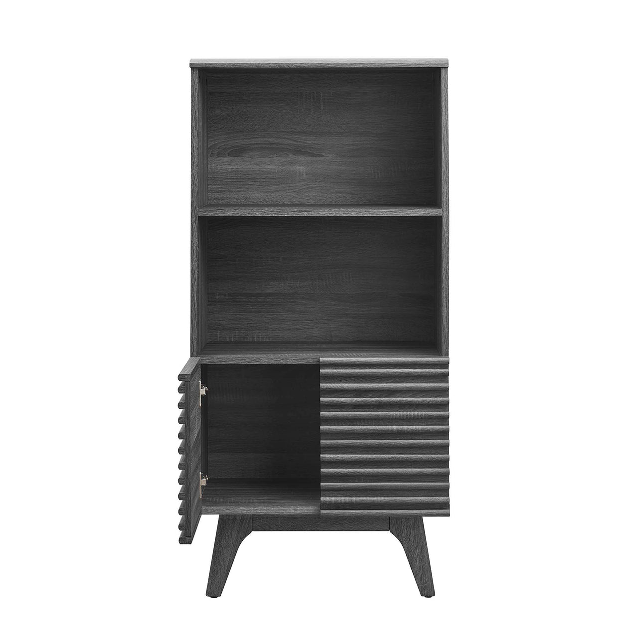 Ventra Display Cabinet Bookshelf, Charcoal