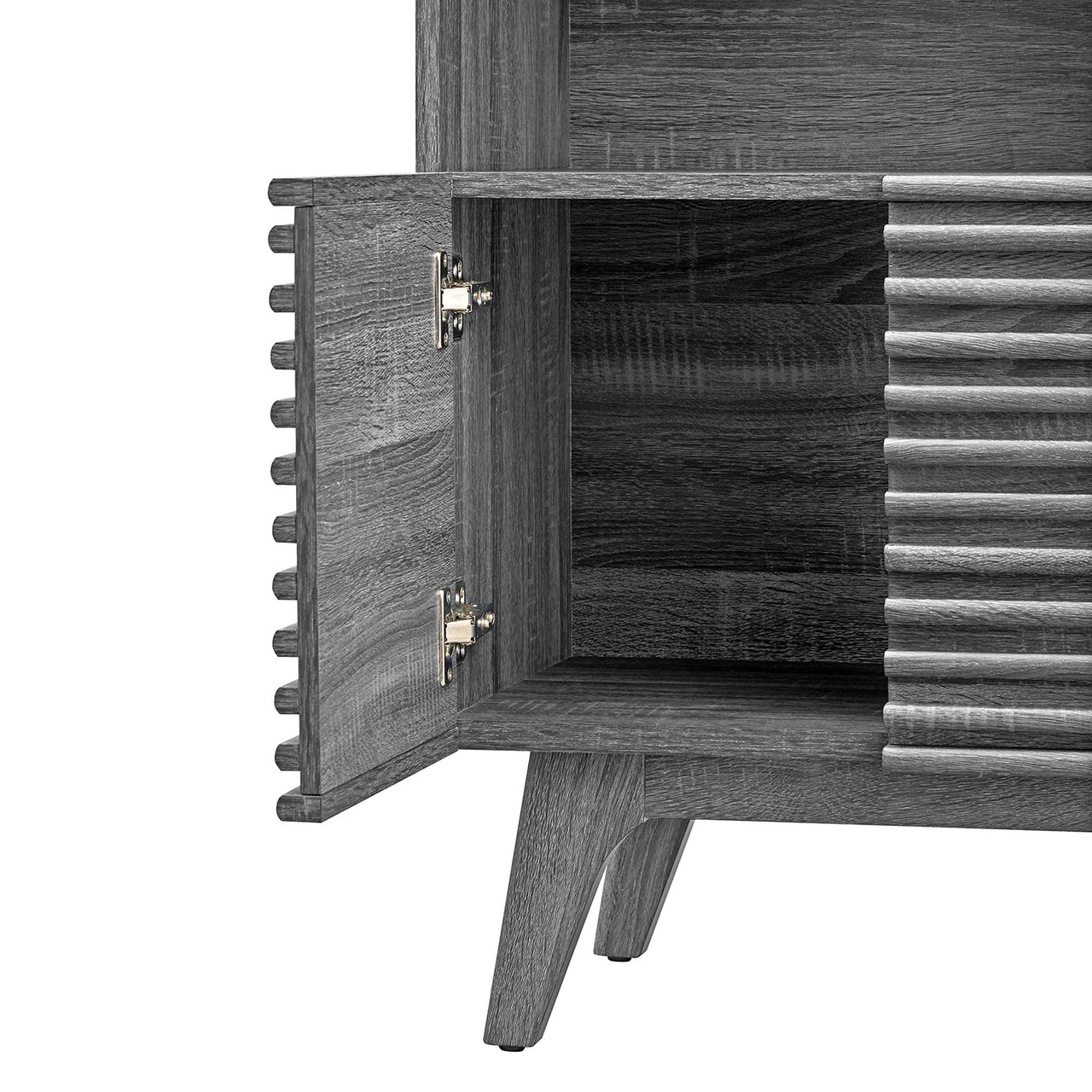 Ventra Display Cabinet Bookshelf, Charcoal