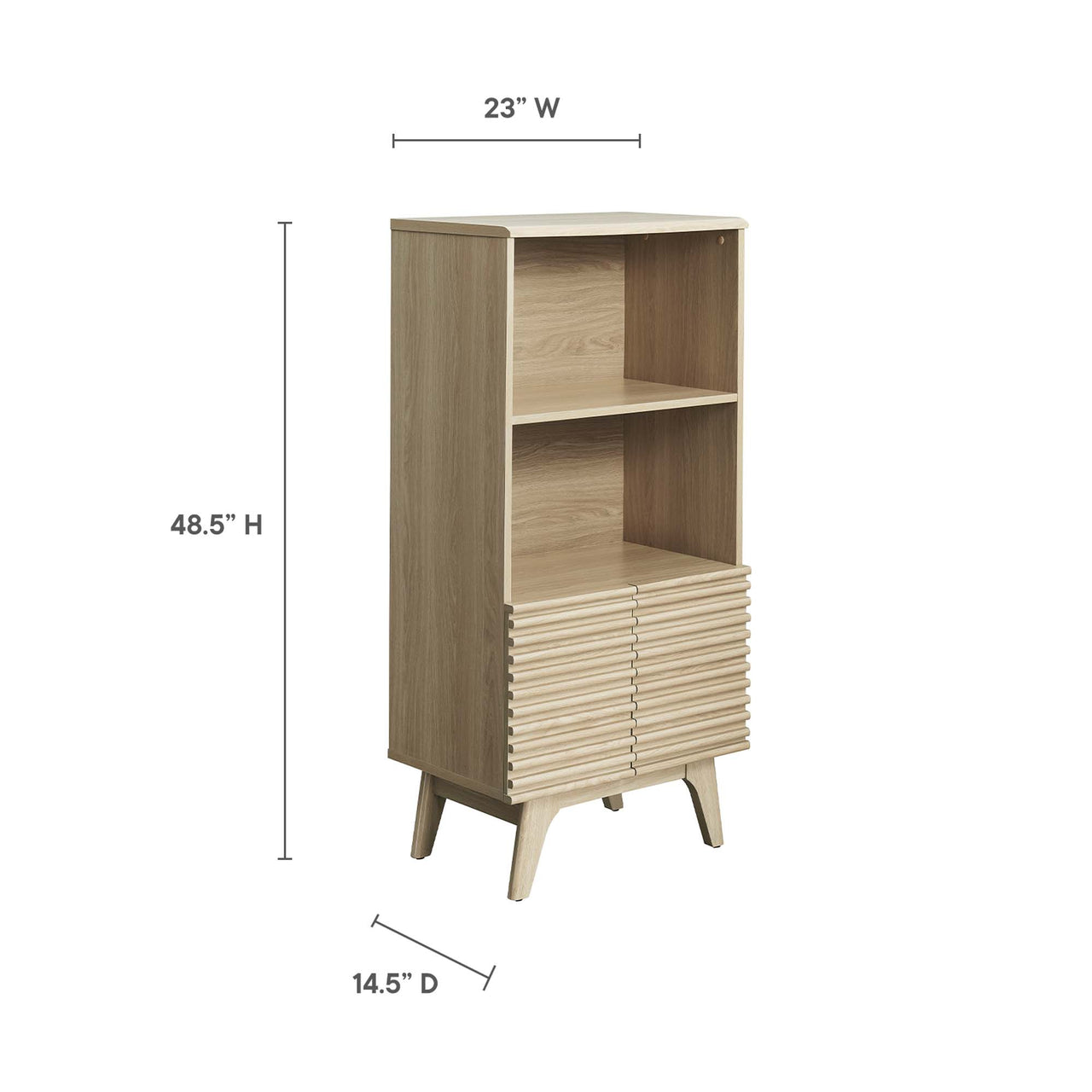 Ventra Display Cabinet Bookshelf, Oak