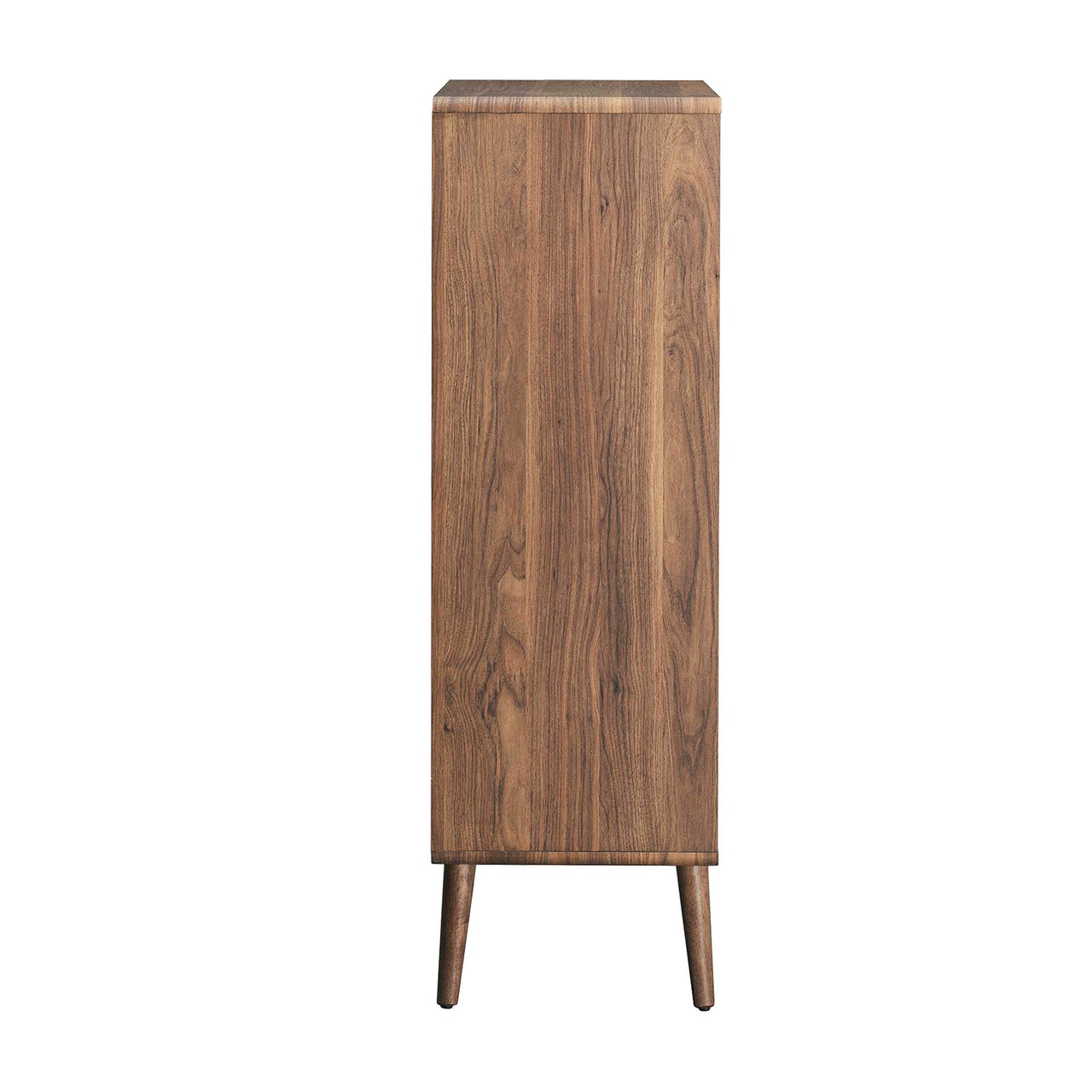Erisen Display Cabinet Bookshelf, Walnut & White