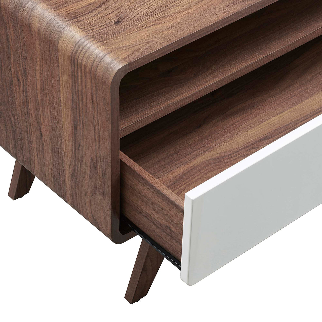 Erisen TV Stand, Medium, Walnut & White