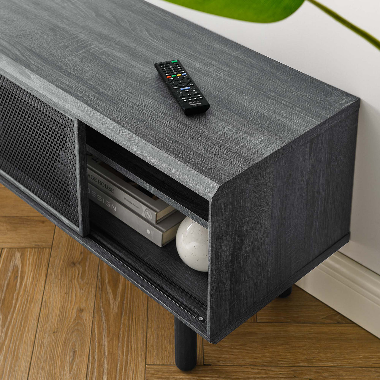 Cortina TV Stand, Small, Charcoal