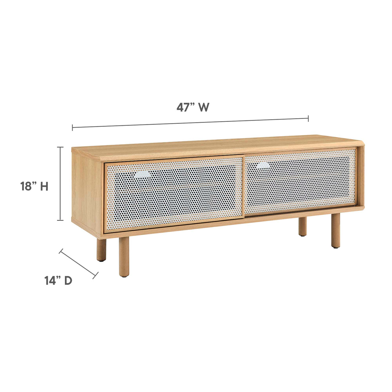 Cortina TV Stand, Small, Oak