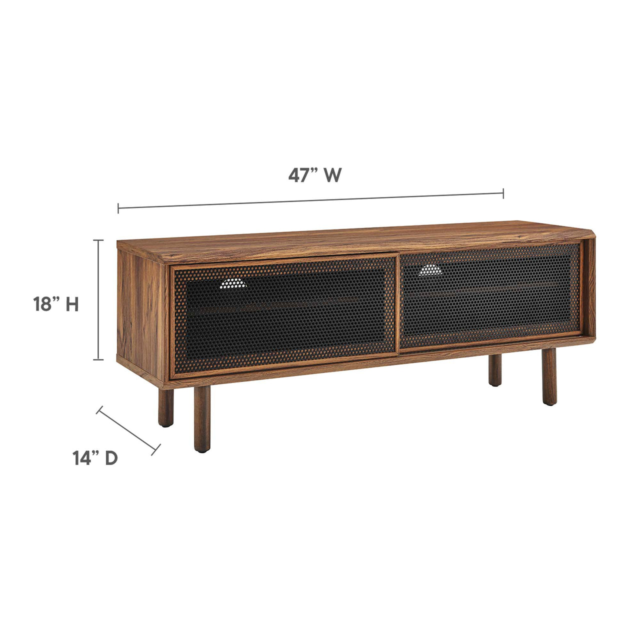 Cortina TV Stand, Small, Walnut