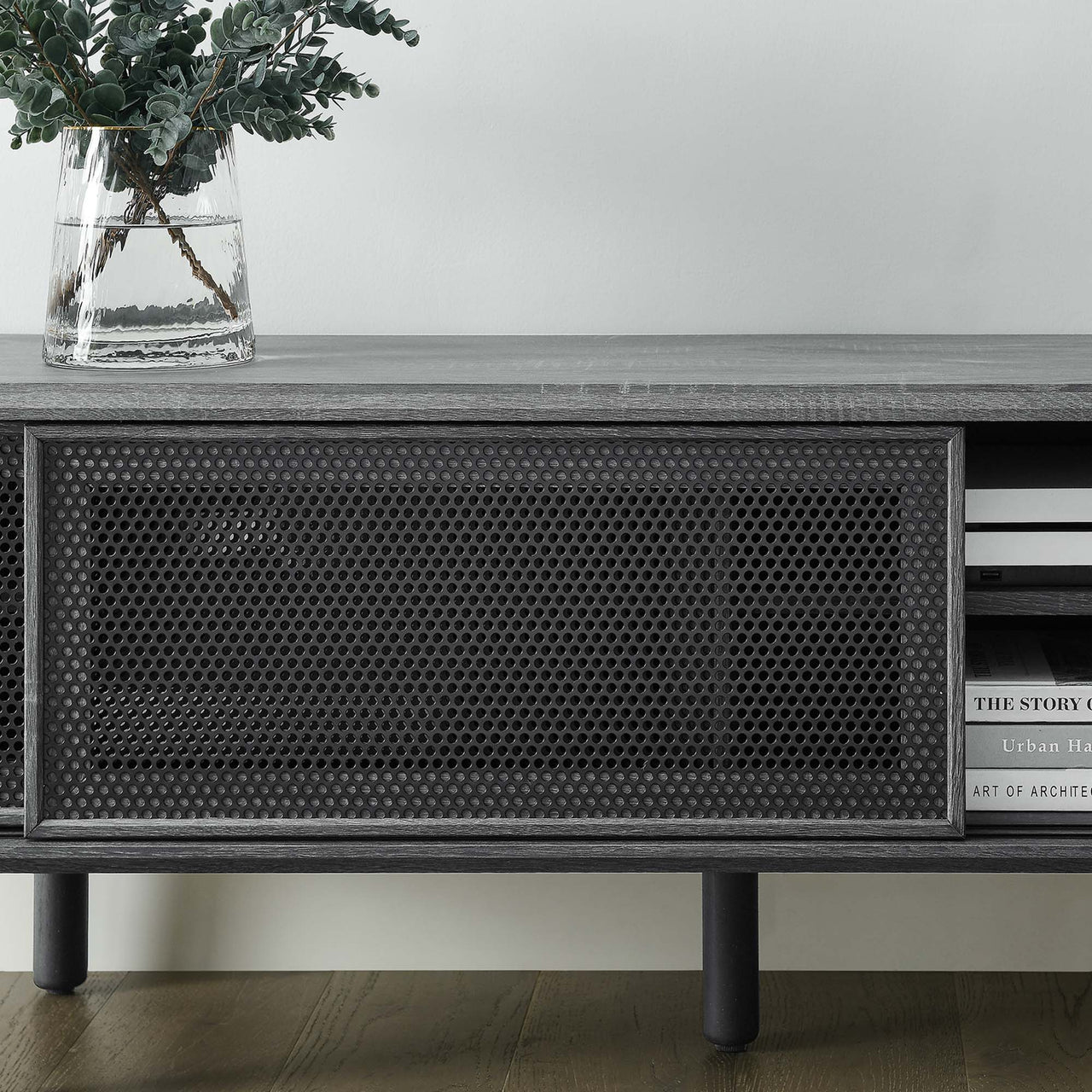 Cortina TV Stand, Medium, Charcoal