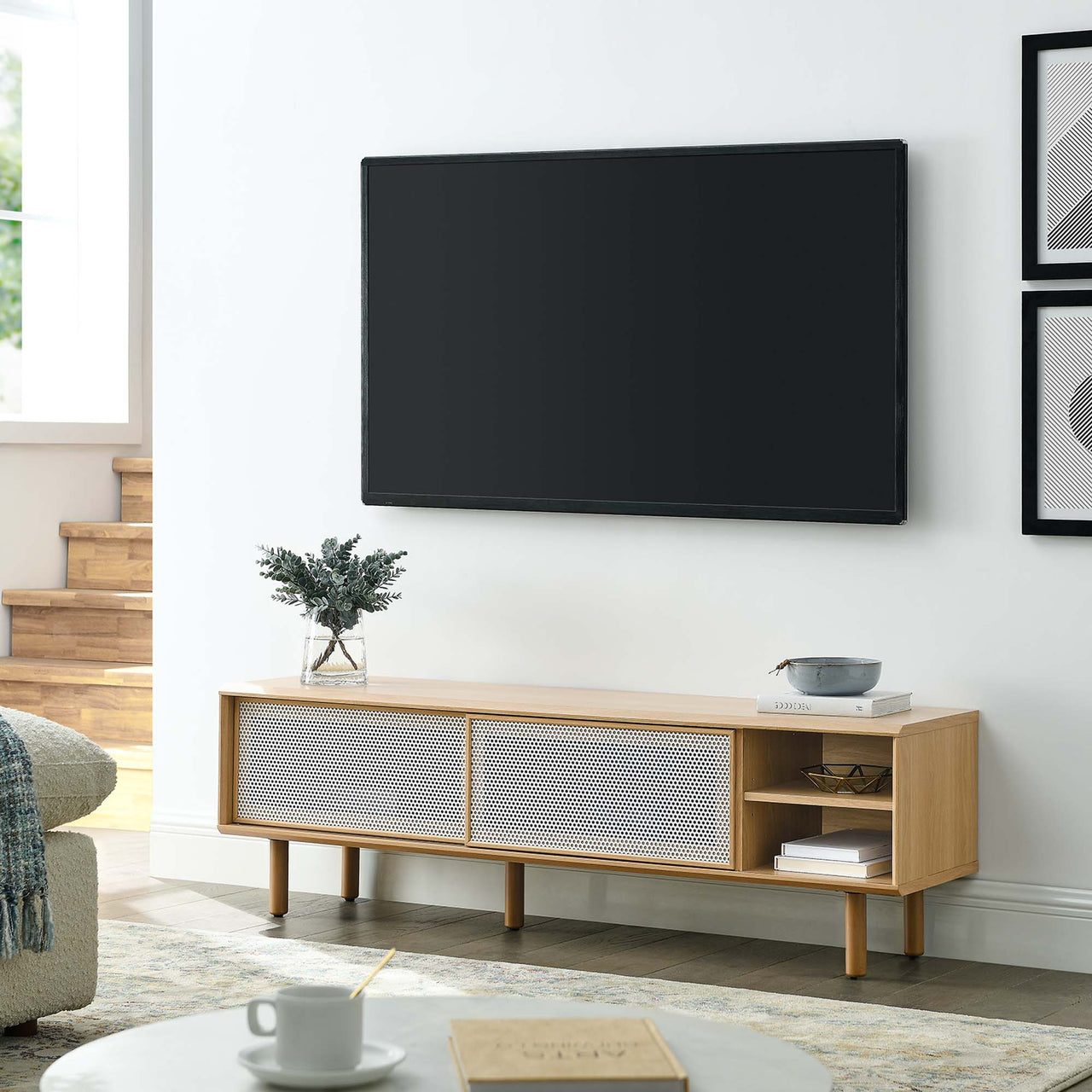 Cortina TV Stand, Medium, Oak