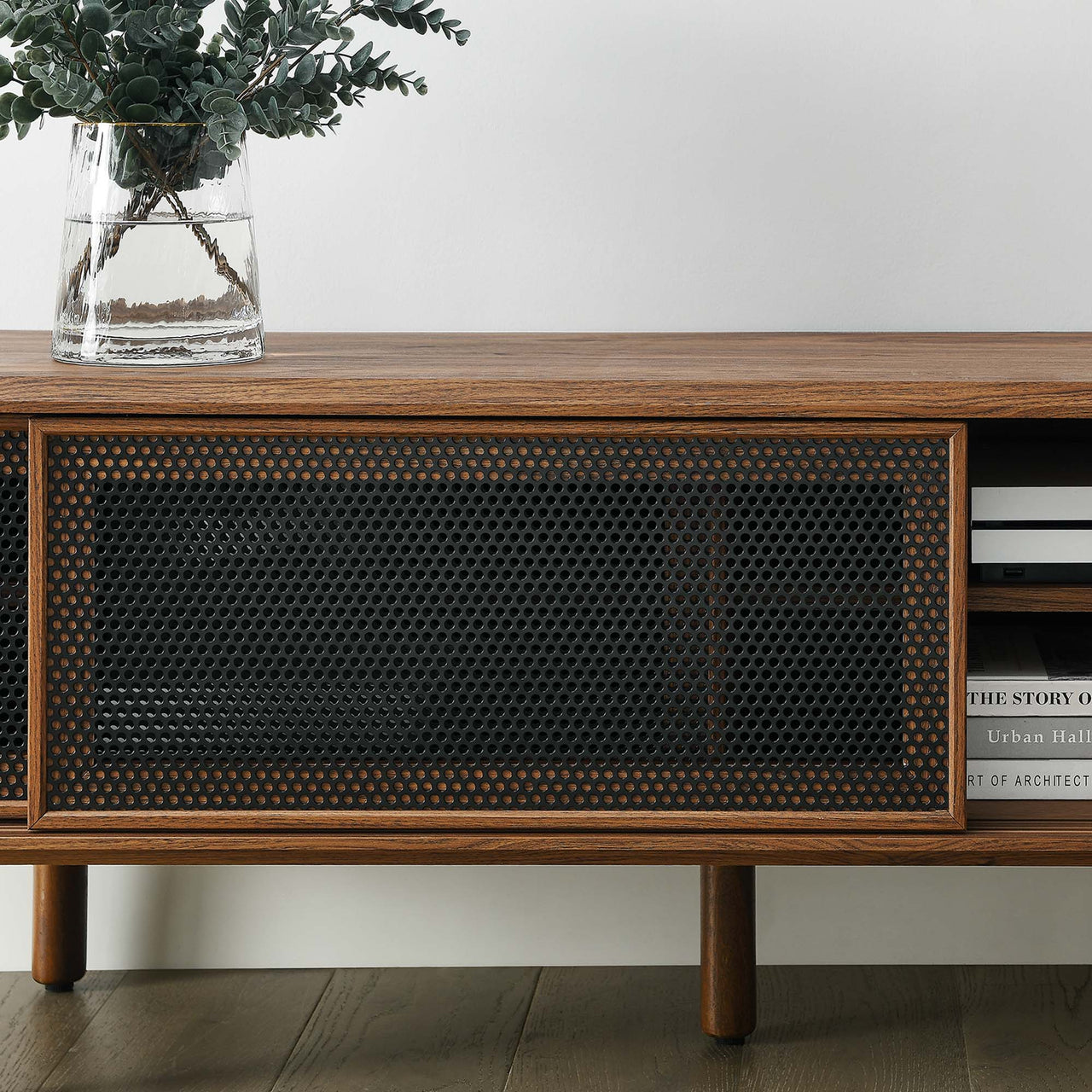 Cortina TV Stand, Medium, Walnut